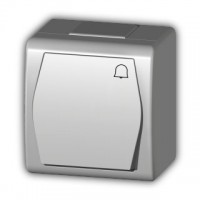 vypínač vodo HERMES tlačítko 1/0 biele IP44 zvonč.